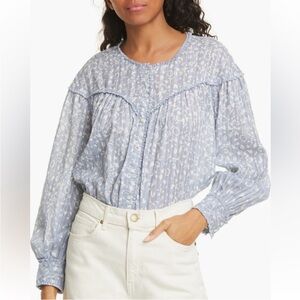 THE GREAT. Light Blue Button Down Shirt